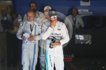 World © Octane Photographic Ltd. Mercedes AMG Petronas F1 W06 Hybrid – Lewis Hamilton (Pole), Nico Rosberg (2nd) and Williams Martini Racing FW37 – Valtteri Bottas (3rd). Saturday 22nd August 2015, F1 Belgian GP Qualifying, Spa-Francorchamps, Belgium. Digital Ref: