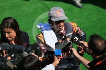 World © Octane Photographic Ltd. Scuderia Toro Rosso STR10 – Carlos Sainz Jnr. Saturday 22nd August 2015, F1 Belgian GP Post-Qualifying Media Interviews, Spa-Francorchamps, Belgium. Digital Ref: 1382LB1D0851