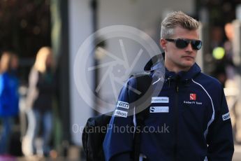 World © Octane Photographic Ltd. Sauber F1 Team C34-Ferrari – Marcus Ericsson. Saturday 22nd August 2015, F1 Belgian GP Paddock, Spa-Francorchamps, Belgium. Digital Ref: 1380LB1D9237