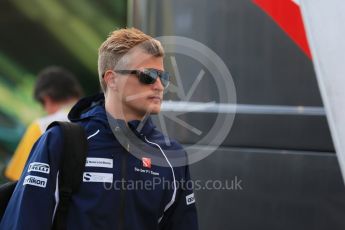 World © Octane Photographic Ltd. Sauber F1 Team C34-Ferrari – Marcus Ericsson. Saturday 22nd August 2015, F1 Belgian GP Paddock, Spa-Francorchamps, Belgium. Digital Ref: 1380LB1D9241