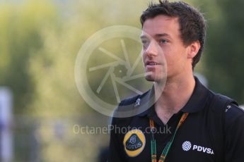 World © Octane Photographic Ltd. Lotus F1 Team Reserve Driver – Jolyon Palmer. Saturday 22nd August 2015, F1 Belgian GP Paddock, Spa-Francorchamps, Belgium. Digital Ref: 1380LB1D9310