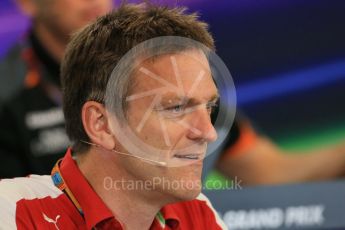 World © Octane Photographic Ltd. FIA Team Personnel Press Conference. Friday 21st August 2015, F1 Belgian GP, Spa-Francorchamps, Belgium. James Allison - Scuderia Ferrari Technical Director. Digital Ref: 1377LB1D8695