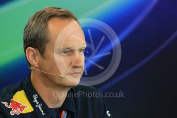 World © Octane Photographic Ltd. FIA Team Personnel Press Conference. Friday 21st August 2015, F1 Belgian GP, Spa-Francorchamps, Belgium. Paul Monaghan - Infinity Red Bull Racing Chief Engineer - Car Engineering. Digital Ref: 1377LB1D8700