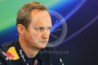 World © Octane Photographic Ltd. FIA Team Personnel Press Conference. Friday 21st August 2015, F1 Belgian GP, Spa-Francorchamps, Belgium. Paul Monaghan - Infinity Red Bull Racing Chief Engineer - Car Engineering. Digital Ref: 1377LB1D8716