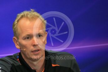 World © Octane Photographic Ltd. FIA Team Personnel Press Conference. Friday 21st August 2015, F1 Belgian GP, Spa-Francorchamps, Belgium. Andrew Green – Sahara Force India Technical Director. Digital Ref: 1377LB1D8743