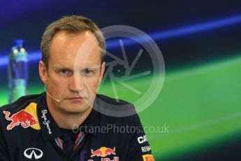World © Octane Photographic Ltd. FIA Team Personnel Press Conference. Friday 21st August 2015, F1 Belgian GP, Spa-Francorchamps, Belgium. Paul Monaghan - Infinity Red Bull Racing Chief Engineer - Car Engineering. Digital Ref: 1377LB1D8778