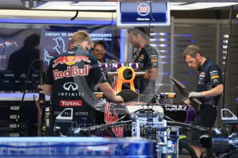 World © Octane Photographic Ltd. Infiniti Red Bull Racing RB11 – Daniil Kvyat. Thursday 20th August 2015, F1 Belgian GP Pitlane, Spa-Francorchamps, Belgium. Digital Ref: 1370LB1D6721
