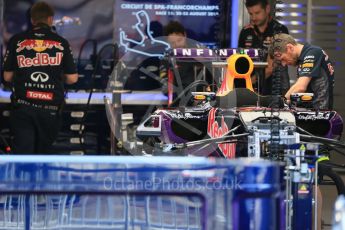 World © Octane Photographic Ltd. Infiniti Red Bull Racing RB11 – Daniil Kvyat. Thursday 20th August 2015, F1 Belgian GP Pitlane, Spa-Francorchamps, Belgium. Digital Ref: 1370LB1D6729