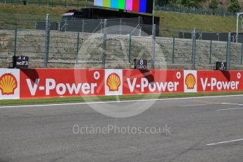 World © Octane Photographic Ltd. Electronic grid position boards. Thursday 20th August 2015, F1 Belgian GP grid, Spa-Francorchamps, Belgium. Digital Ref: 1370LB1D6765