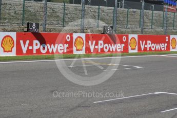 World © Octane Photographic Ltd. Electronic grid position boards. Thursday 20th August 2015, F1 Belgian GP grid, Spa-Francorchamps, Belgium. Digital Ref: 1370LB1D6769