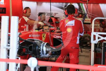 World © Octane Photographic Ltd. Scuderia Ferrari SF15-T– Sebastian Vettel. Thursday 20th August 2015, F1 Belgian GP Pitlane, Spa-Francorchamps, Belgium. Digital Ref: 1370LB1D6860