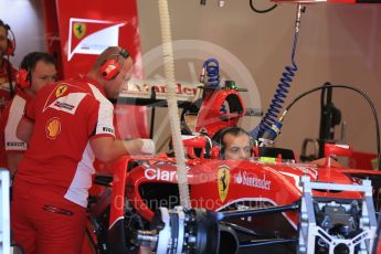 World © Octane Photographic Ltd. Scuderia Ferrari SF15-T– Kimi Raikkonen. Thursday 20th August 2015, F1 Belgian GP Pitlane, Spa-Francorchamps, Belgium. Digital Ref: 1370LB1D6864