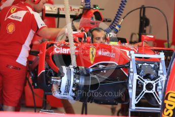 World © Octane Photographic Ltd. Scuderia Ferrari SF15-T– Kimi Raikkonen. Thursday 20th August 2015, F1 Belgian GP Pitlane, Spa-Francorchamps, Belgium. Digital Ref: 1370LB1D6872