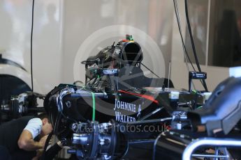 World © Octane Photographic Ltd. McLaren Honda MP4/30. Thursday 20th August 2015, F1 Belgian GP Pitlane, Spa-Francorchamps, Belgium. Digital Ref: 1370LB1D6911