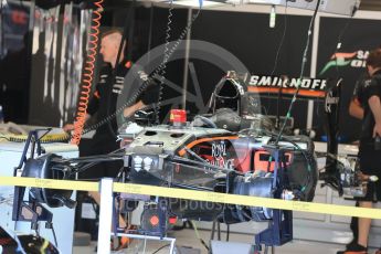 World © Octane Photographic Ltd. Sahara Force India VJM08B. Thursday 20th August 2015, F1 Belgian GP Pitlane, Spa-Francorchamps, Belgium. Digital Ref: 1370LB1D6935