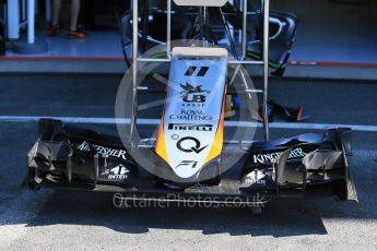 World © Octane Photographic Ltd. Sahara Force India VJM08B. Thursday 20th August 2015, F1 Belgian GP Pitlane, Spa-Francorchamps, Belgium. Digital Ref: 1370LB1D6949