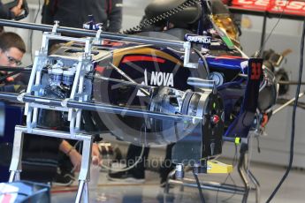 World © Octane Photographic Ltd. Scuderia Toro Rosso STR10. Thursday 20th August 2015, F1 Belgian GP Pitlane, Spa-Francorchamps, Belgium. Digital Ref: 1370LB1D6990