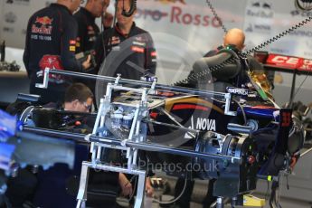 World © Octane Photographic Ltd. Scuderia Toro Rosso STR10. Thursday 20th August 2015, F1 Belgian GP Pitlane, Spa-Francorchamps, Belgium. Digital Ref: 1370LB1D6998