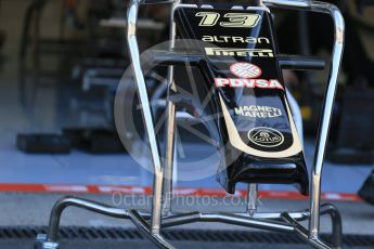 World © Octane Photographic Ltd. Lotus F1 Team E23 Hybrid – Pastor Maldonado. Thursday 20th August 2015, F1 Belgian GP Pitlane, Spa-Francorchamps, Belgium. Digital Ref: 1370LB1D7036