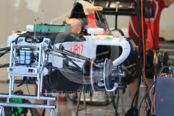 World © Octane Photographic Ltd. Manor Marussia F1 Team MR03B. Thursday 20th August 2015, F1 Belgian GP Pitlane, Spa-Francorchamps, Belgium. Digital Ref: 1370LB1D7067