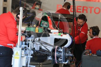 World © Octane Photographic Ltd. Manor Marussia F1 Team MR03B. Thursday 20th August 2015, F1 Belgian GP Pitlane, Spa-Francorchamps, Belgium. Digital Ref: 1370LB1D7090