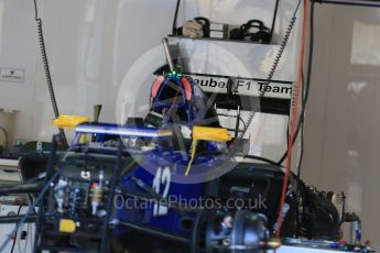 World © Octane Photographic Ltd. Sauber F1 Team C34-Ferrari – Felipe Nasr. Thursday 20th August 2015, F1 Belgian GP Pitlane, Spa-Francorchamps, Belgium. Digital Ref: 1370LB1D7104