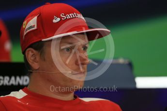 World © Octane Photographic Ltd. FIA Drivers’ Press Conference. Thursday 23rd July 2015, F1 Belgian GP, Spa-Francorchamps, Belgium. Kimi Raikkonen – Scuderia Ferrari. Digital Ref: 1371LB1D7151