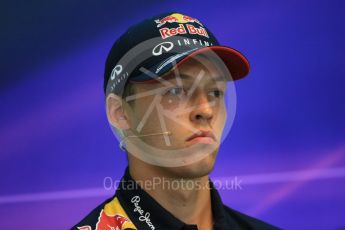 World © Octane Photographic Ltd. FIA Drivers’ Press Conference. Thursday 23rd July 2015, F1 Belgian GP, Spa-Francorchamps, Belgium. Danill Kvyat - Infiniti Red Bull Racing. Digital Ref: 1371LB1D7185