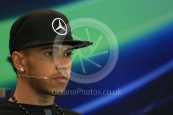 World © Octane Photographic Ltd. FIA Drivers’ Press Conference. Thursday 23rd July 2015, F1 Belgian GP, Spa-Francorchamps, Belgium. Lewis Hamilton – Mercedes AMG Petronas. Digital Ref: 1371LB1D7201