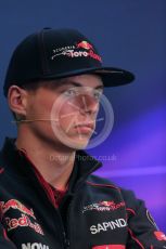 World © Octane Photographic Ltd. FIA Drivers’ Press Conference. Thursday 23rd July 2015, F1 Belgian GP, Spa-Francorchamps, Belgium. Max Verstappen - Scuderia Toro Rosso. Digital Ref: 1371LB1D7216