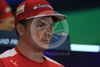 World © Octane Photographic Ltd. FIA Drivers’ Press Conference. Thursday 23rd July 2015, F1 Belgian GP, Spa-Francorchamps, Belgium. Kimi Raikkonen – Scuderia Ferrari. Digital Ref: 1371LB1D7242