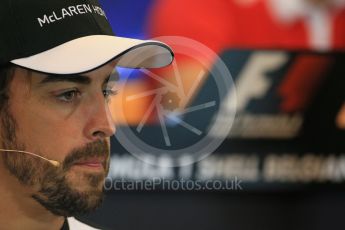 World © Octane Photographic Ltd. FIA Drivers’ Press Conference. Thursday 23rd July 2015, F1 Belgian GP, Spa-Francorchamps, Belgium. Fernando Alonso – McLaren Honda. Digital Ref: 1371LB1D7250