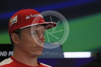 World © Octane Photographic Ltd. FIA Drivers’ Press Conference. Thursday 23rd July 2015, F1 Belgian GP, Spa-Francorchamps, Belgium. Kimi Raikkonen – Scuderia Ferrari. Digital Ref: 1371LB1D7283