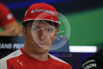 World © Octane Photographic Ltd. FIA Drivers’ Press Conference. Thursday 23rd July 2015, F1 Belgian GP, Spa-Francorchamps, Belgium. Kimi Raikkonen – Scuderia Ferrari. Digital Ref: 1371LB1D7314