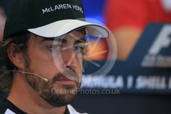 World © Octane Photographic Ltd. FIA Drivers’ Press Conference. Thursday 23rd July 2015, F1 Belgian GP, Spa-Francorchamps, Belgium. Fernando Alonso – McLaren Honda. Digital Ref: 1371LB1D7321