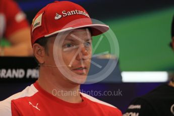 World © Octane Photographic Ltd. FIA Drivers’ Press Conference. Thursday 23rd July 2015, F1 Belgian GP, Spa-Francorchamps, Belgium. Kimi Raikkonen – Scuderia Ferrari. Digital Ref: 1371LB1D7351