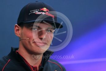 World © Octane Photographic Ltd. FIA Drivers’ Press Conference. Thursday 23rd July 2015, F1 Belgian GP, Spa-Francorchamps, Belgium. Max Verstappen - Scuderia Toro Rosso. Digital Ref: 1371LB1D7361