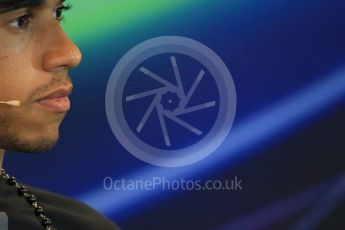 World © Octane Photographic Ltd. FIA Drivers’ Press Conference. Thursday 23rd July 2015, F1 Belgian GP, Spa-Francorchamps, Belgium. Lewis Hamilton – Mercedes AMG Petronas. Digital Ref: 1371LB1D7367a