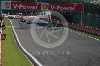 World © Octane Photographic Ltd. Saturday 22nd August 2015. ART Grand Prix – Stoffel Vandoorne and Racing Engineering – Alexander Rossi. GP2 Race 1 – Spa-Francorchamps, Belgium. Digital Ref. : 1383LB1D0937