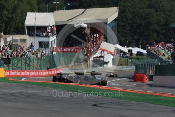 World © Octane Photographic Ltd. Saturday 22nd August 2015. Hilmer Motorsport – Nick Yelloly, Carlin – Sean Gelael and Daiko Team Lazarus– Natanael Berthon. GP2 Race 1 – Spa-Francorchamps, Belgium. Digital Ref. : 1383LB1D1031