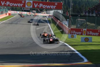 World © Octane Photographic Ltd. Saturday 22nd August 2015. ART Grand Prix – Stoffel Vandoorne and Racing Engineering – Alexander Rossi. GP2 Race 1 – Spa-Francorchamps, Belgium. Digital Ref. : 1383LB1D1039