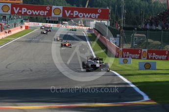 World © Octane Photographic Ltd. Saturday 22nd August 2015. Rapax – Sergey Sirotkin and Russian Time – Mitch Evans. GP2 Race 1 – Spa-Francorchamps, Belgium. Digital Ref. : 1383LB1D1052