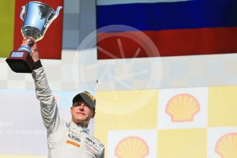 World © Octane Photographic Ltd. Saturday 22nd August 2015. ART Grand Prix – Stoffel Vandoorne (1st). GP2 Race 1 Podium – Spa-Francorchamps, Belgium. Digital Ref. : 1383LB1D1236