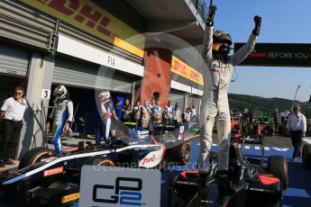 World © Octane Photographic Ltd. Saturday 22nd August 2015. ART Grand Prix – Stoffel Vandoorne. GP2 Race 1 Parc Ferme – Spa-Francorchamps, Belgium. Digital Ref. : 1383LB5D9636