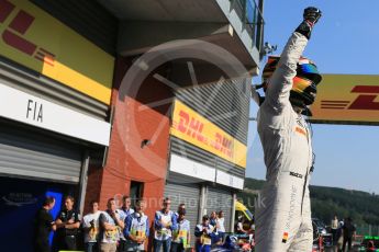 World © Octane Photographic Ltd. Saturday 22nd August 2015. ART Grand Prix – Stoffel Vandoorne. GP2 Race 1 Parc Ferme – Spa-Francorchamps, Belgium. Digital Ref. : 1383LB5D9647