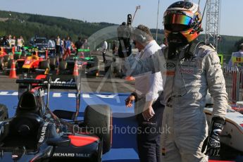 World © Octane Photographic Ltd. Saturday 22nd August 2015. ART Grand Prix – Stoffel Vandoorne. GP2 Race 1 Parc Ferme – Spa-Francorchamps, Belgium. Digital Ref. : 1383LB5D9690