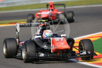 World © Octane Photographic Ltd. Friday 21st August 2015. Trident – Luca Ghiotto and Arden International – Aleksander Bosak. GP3 Practice – Spa-Francorchamps, Belgium. Digital Ref. : 1378LB1D9039