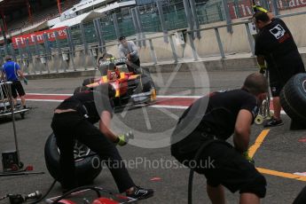 World © Octane Photographic Ltd. Thursday 20th August 2015. Racing Engineering – Alexander Rossi pit stop practice. GP2 Paddock – Spa-Francorchamps, Belgium. Digital Ref. : 1372LB1D7390
