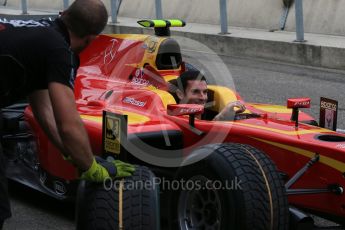 World © Octane Photographic Ltd. Thursday 20th August 2015. Racing Engineering – Alexander Rossi pit stop practice. GP2 Paddock – Spa-Francorchamps, Belgium. Digital Ref. : 1372LB1D7400
