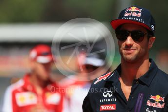 World © Octane Photographic Ltd. Infiniti Red Bull Racing RB11 – Daniel Ricciardo. Sunday 23rd August 2015, F1 Belgian GP Drivers’ Parade, Spa-Francorchamps, Belgium. Digital Ref: 1388LB1D1853